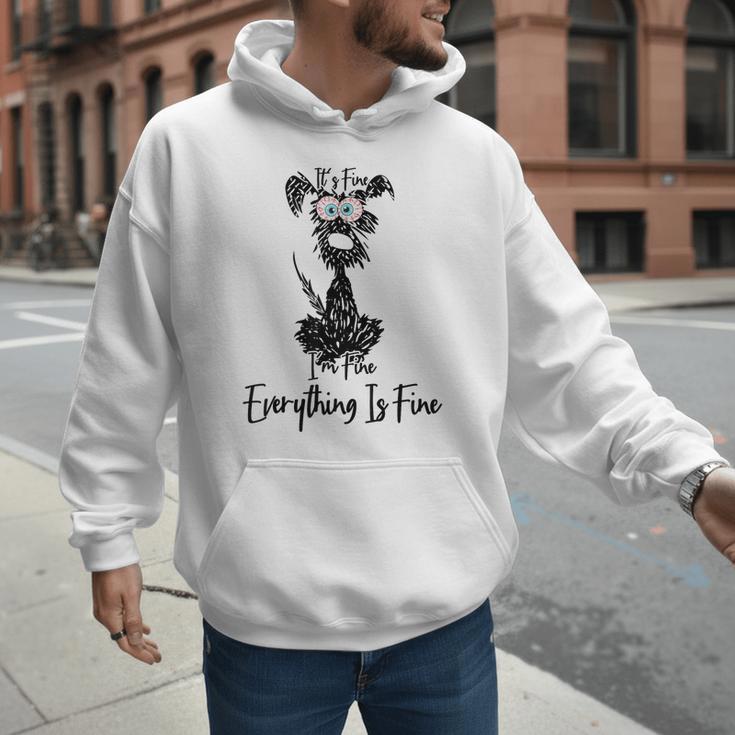 Its Fine Im Fine Everythings Fine Dog Mom Dad Lovers Men Hoodie