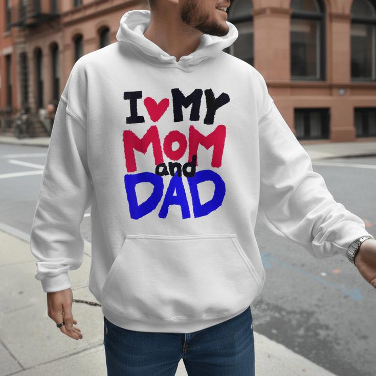 I Love My Mom And Dad Idea Shirt Men Hoodie
