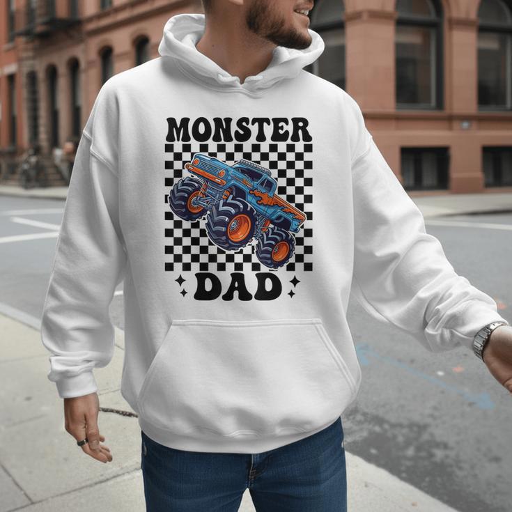 Monster Truck Dad Family Matching Monster Trucks Birthday Men Hoodie