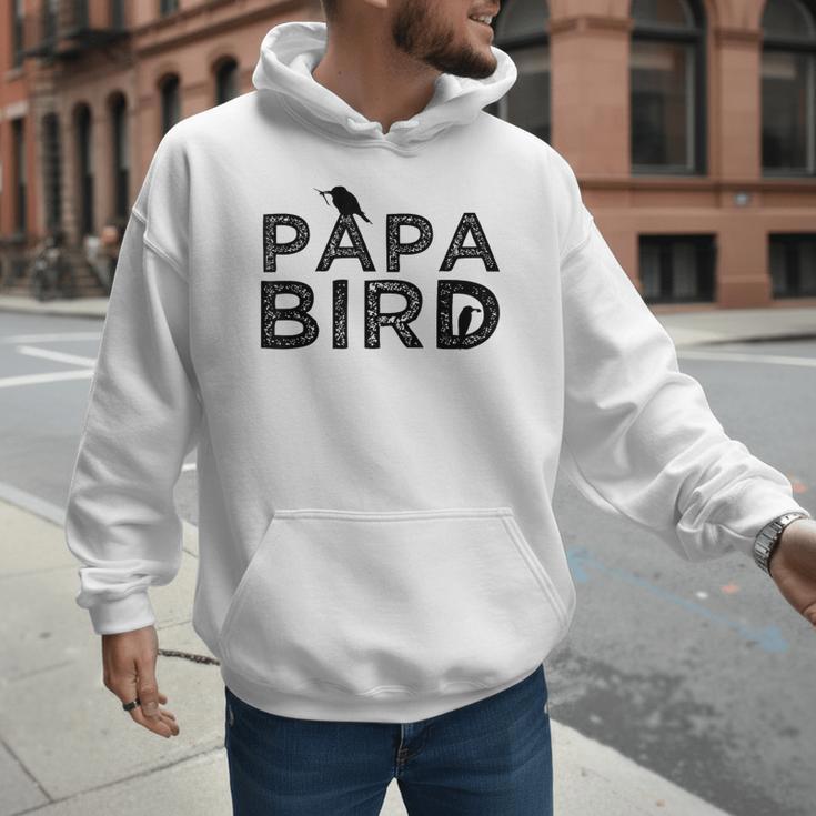 Papa Bird Father Day Dad Birds Quote Saying Men Hoodie