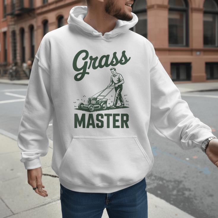 Push Lawn Mower Legend Grass Master Dad Mowing Men Hoodie