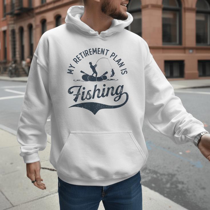 My Retirement Plan Is Fishing Fishermen Dad Grandpa Men Hoodie