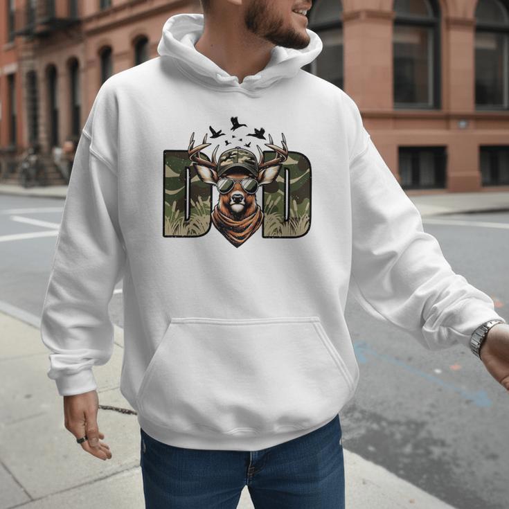 Retro Camo Dad Hunting Camouflage Deer Matching Men Hoodie