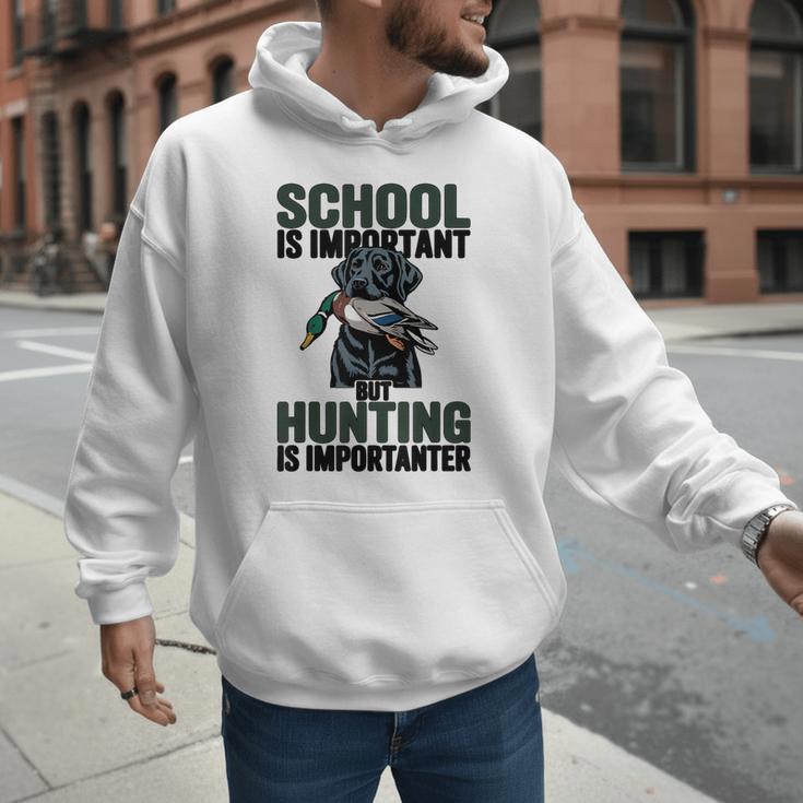 School Important But Hunting Is Importanter Dad Men Hoodie School Important But Hunting Is Importanter Dad Men Hoodie