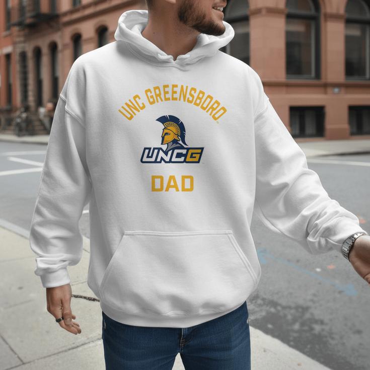 UNC Greensboro UNCG Spartans Arched Dad Men Hoodie