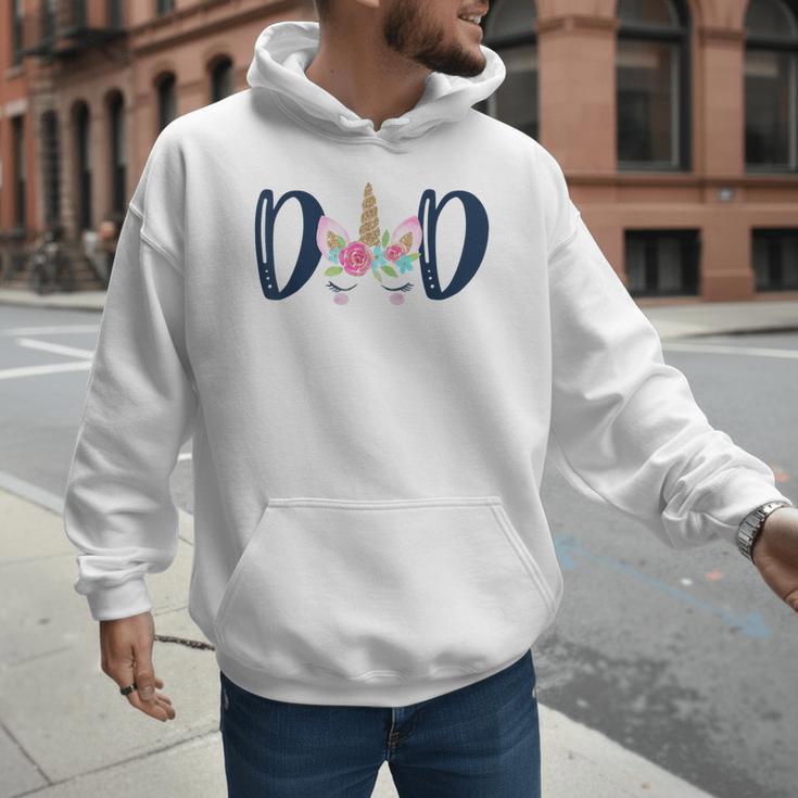 Unicorn Dad Birthday Shirt Matching Family Party Tee T-Shirt Men Hoodie