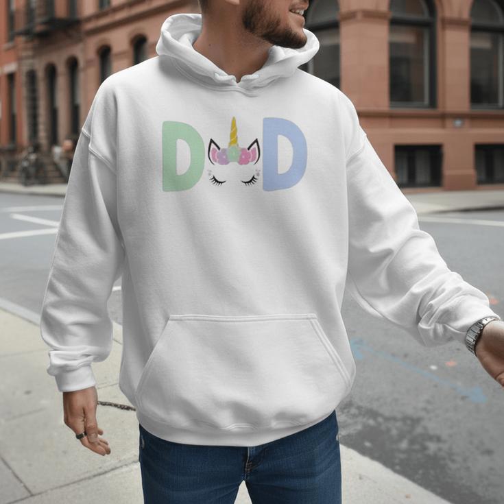 Unicorn Dad First Birthday Girl Family Matching Mama Party Men Hoodie