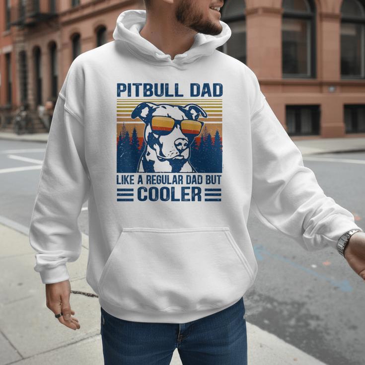 Vintage Pitbull Dad Like A Regular Dad But Cooler Men Hoodie