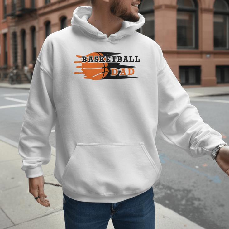 Vintage Proud Basketball Dad Fathers Day Basketball Player Men Hoodie