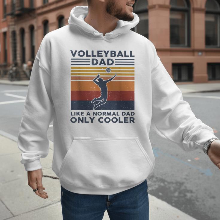 Volleyball Dad Like A Normal Dad Only Cooler Vintage Men Hoodie