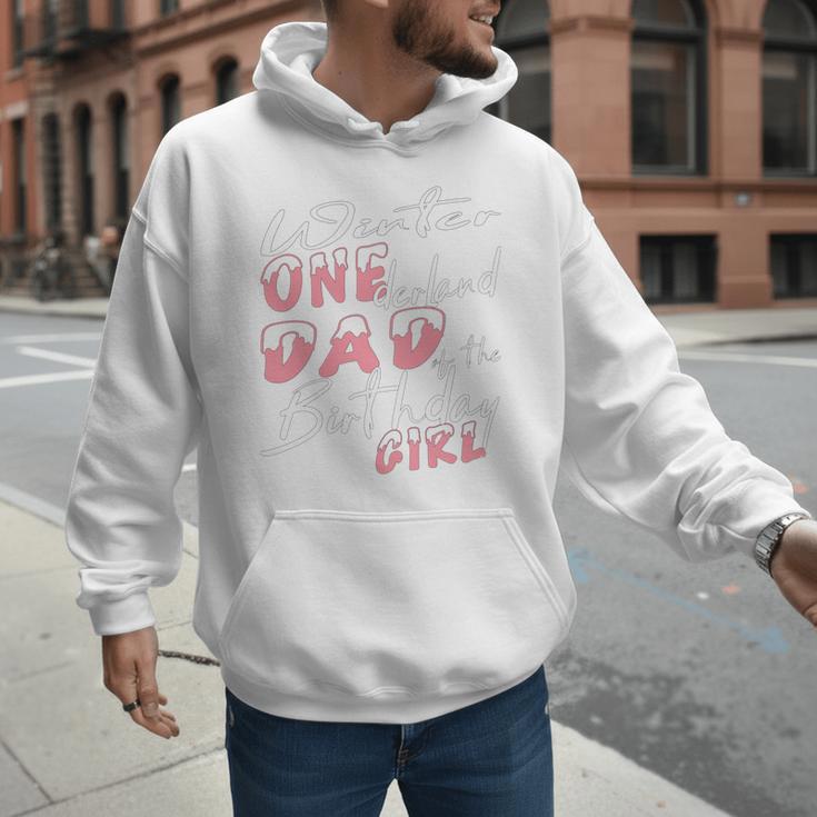 Winter Onederland 1st Birthday Theme Dad Of Birthday Girl Men Hoodie