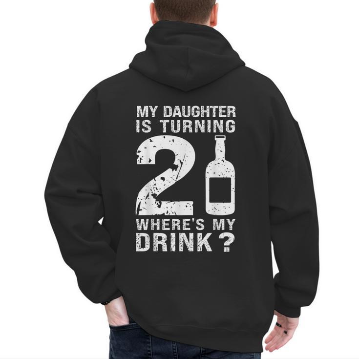 21st Birthday Dad Mom 21 Year Old My Daughter Squad Men's Hoodie Back Print