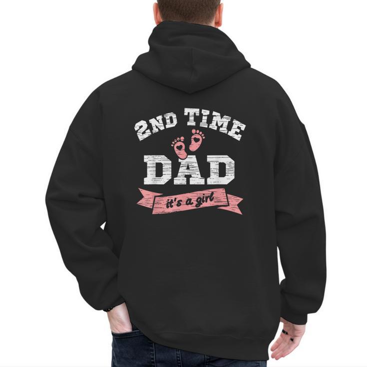 2nd Second Time Dad It's a Girl Gender Reveal Dad Of 2 Kids Men's Hoodie Back Print