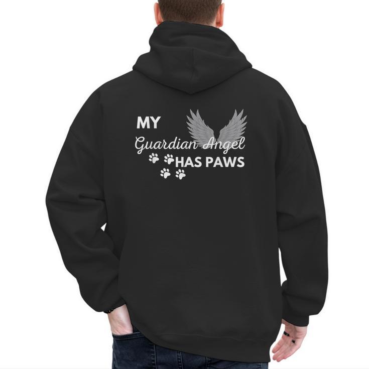 My Angel Has Paws Shirt Pet Memorial Cat Dog Dad Mom Men Women Girls Kids Men's Hoodie Back Print