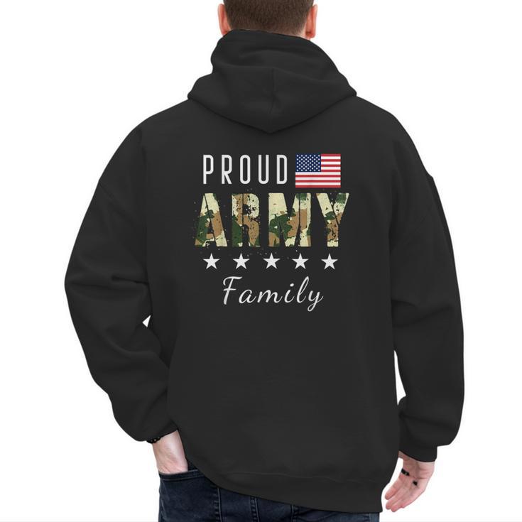 Army Graduation Proud Military Family Mom Dad Brother Sister Men's Hoodie Back Print