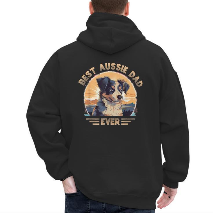 Aussie DAD Australian Shepherd Men's Hoodie Back Print