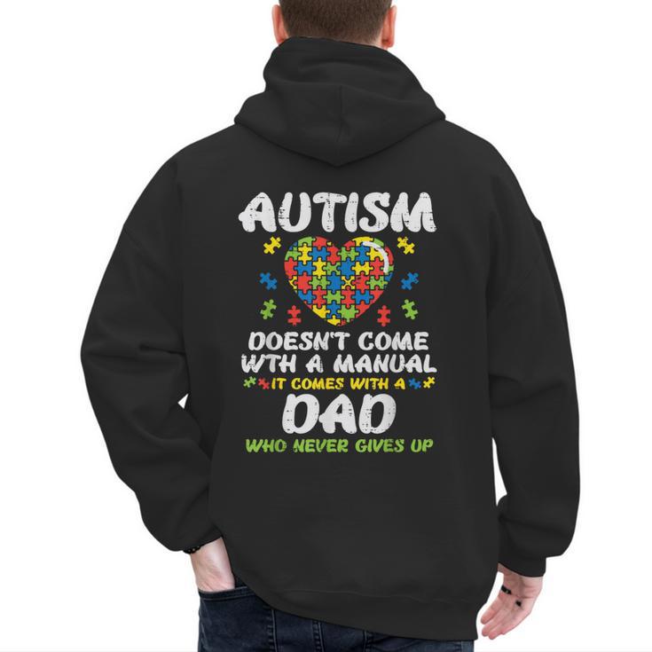 Autism Doesnt Come With Manual Dad Puzzle Awareness Men Men's Hoodie Back Print
