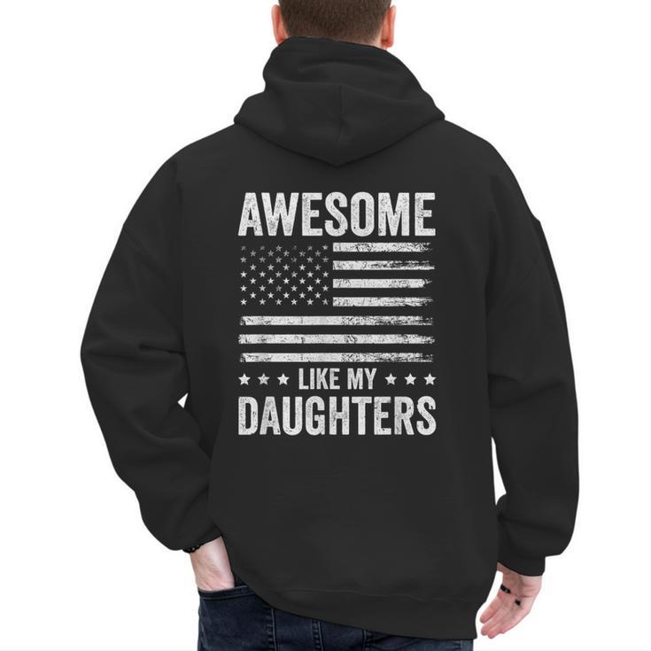 Awesome Like My Daughters Men Fathers Day Dad Men's Hoodie Back Print