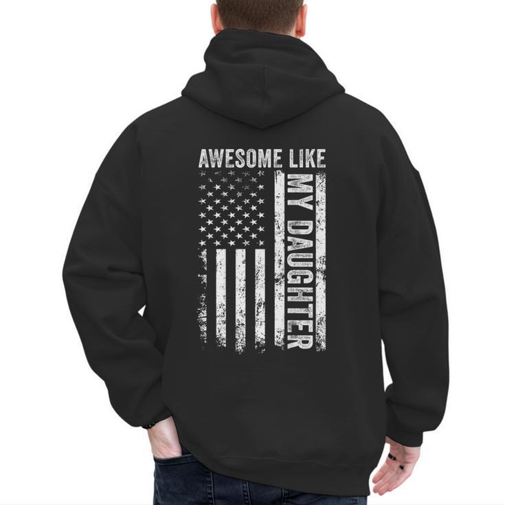 ON Back Awesome Like My Daughter Men Fathers Day Dad Men's Hoodie Back Print