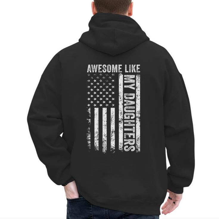 ON Back Awesome Like My Daughters Men Fathers Day Dad Men's Hoodie Back Print