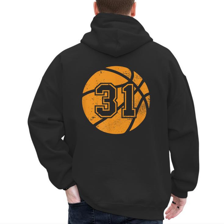 Basketball Player 31 Basketball Mom Dad Jersey Number 31 Men's Hoodie Back Print