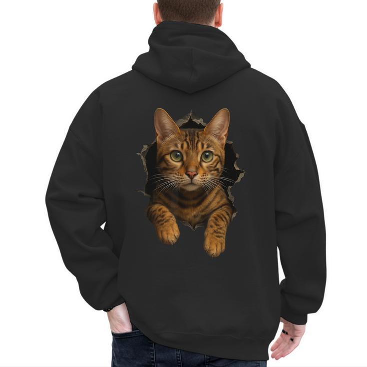 Bengal Cat Lover Animal Pet Bengal Cat Owner Mom Cat Dad Cat Men Women Kids Men's Hoodie Back Print