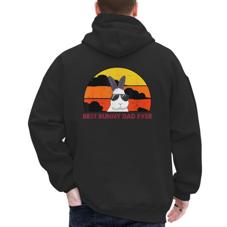 Best Bunny Dad Ever Rabbit Jumper Dad Men's Hoodie Back Print