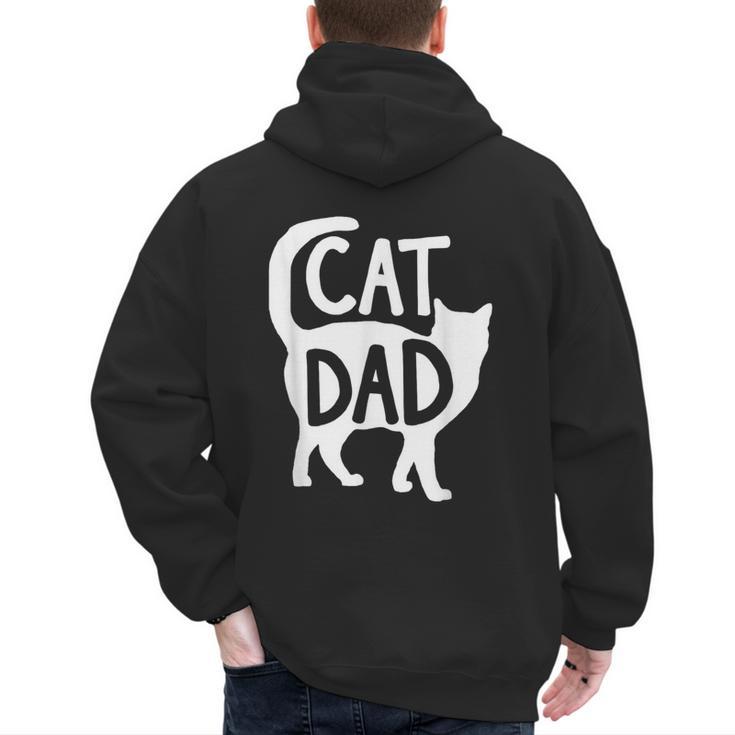 Best Cat Dad Fathers Day Men Kitty Daddy Papa Christmas Meow Men's Hoodie Back Print