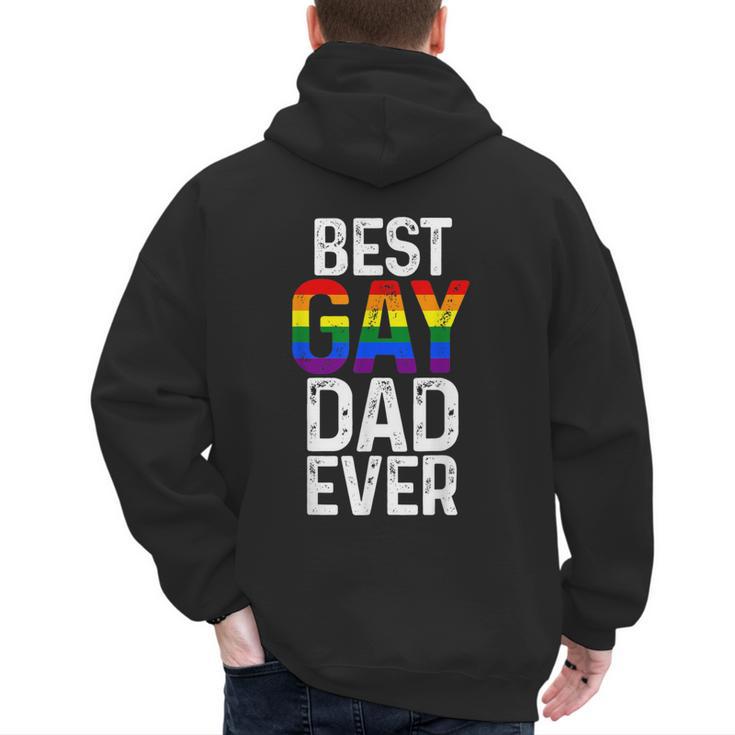 Best Gay Dad Ever LGBTQ Men's Hoodie Back Print
