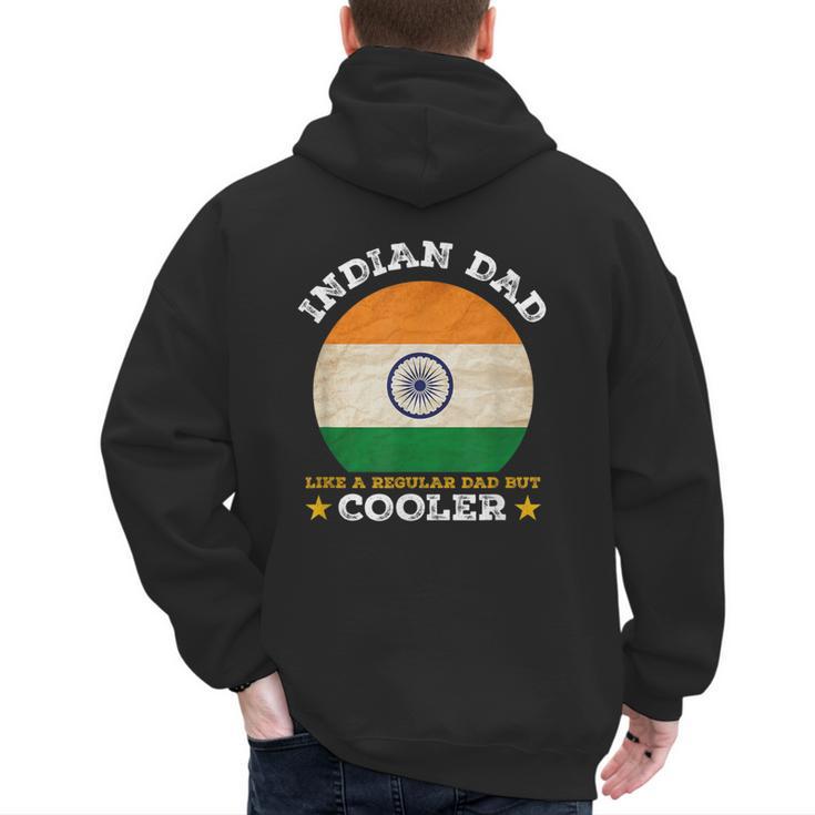 Best Indian Dad Ever Father's Day India Flag Pride Men's Hoodie Back Print