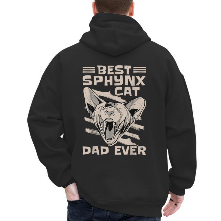 Best Sphynx Cat Dad Ever Apparel For Animal Lover Men Women Men's Hoodie Back Print