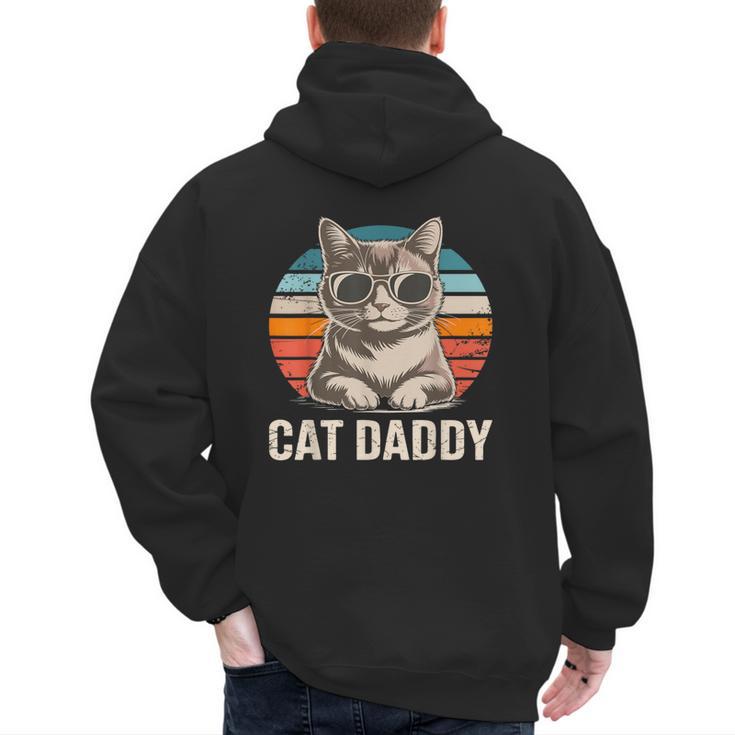 Cat Daddy Shirt Men Cat Lover Dad Fathers Day Men's Hoodie Back Print