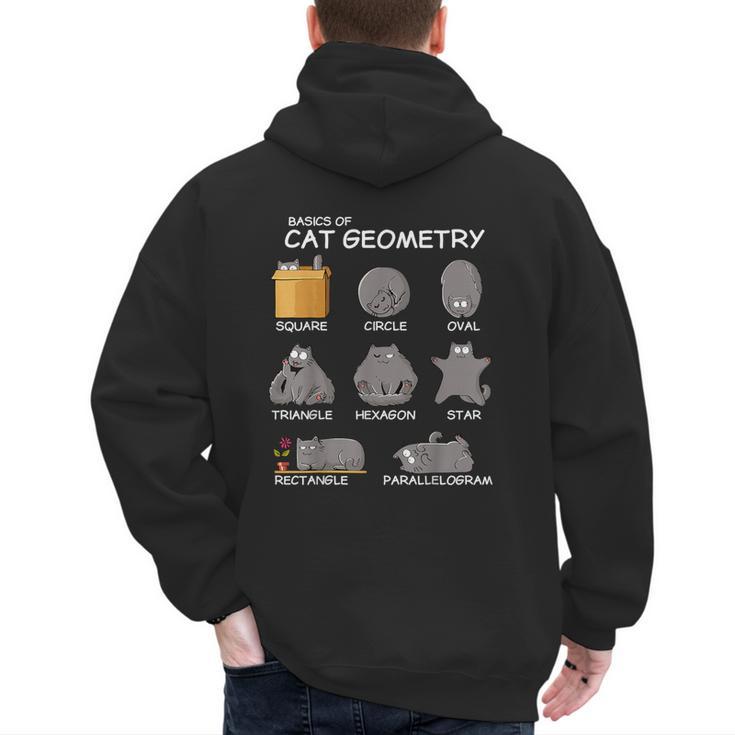 Cat Geometry Math Cat For Cat Dad Cat Mom Kids Men's Hoodie Back Print