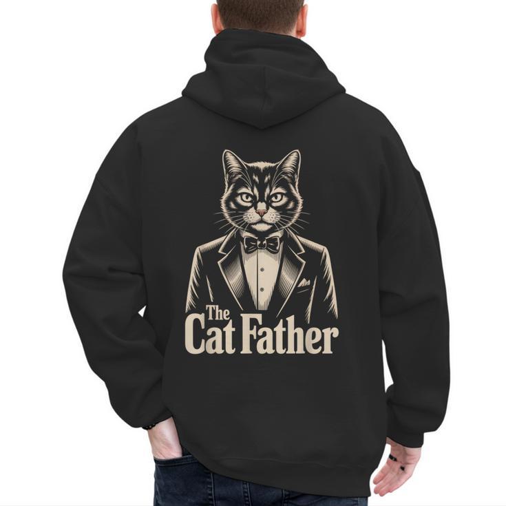 Cat Lover The CatFather Cat Dad Men's Hoodie Back Print