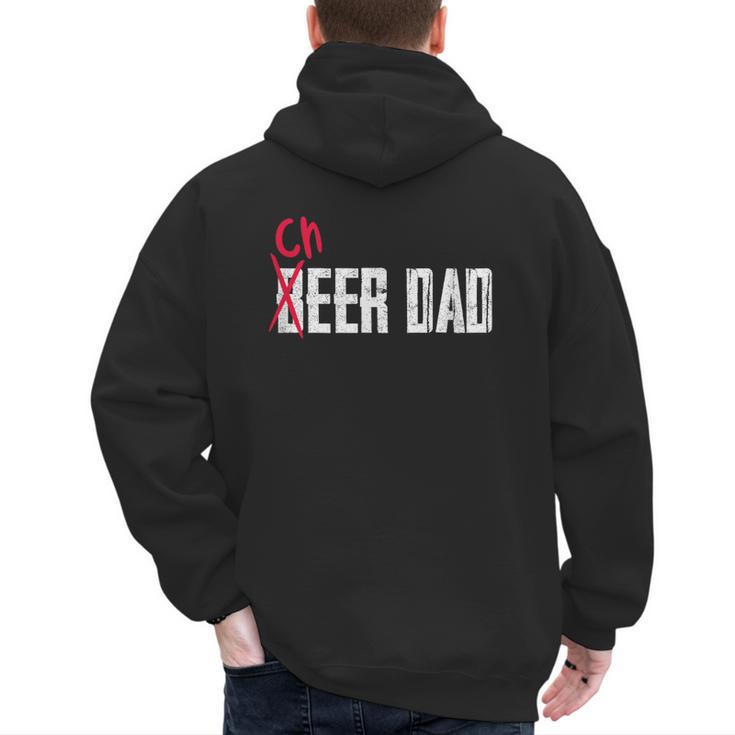 Cheer Dad Beer Dad Cheerleading Father Father's Day Men's Hoodie Back Print