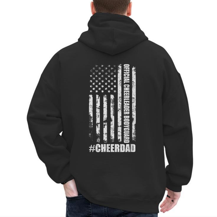 Cheer Dad Bodyguard Family Father Cheerleader Squad Men's Hoodie Back Print