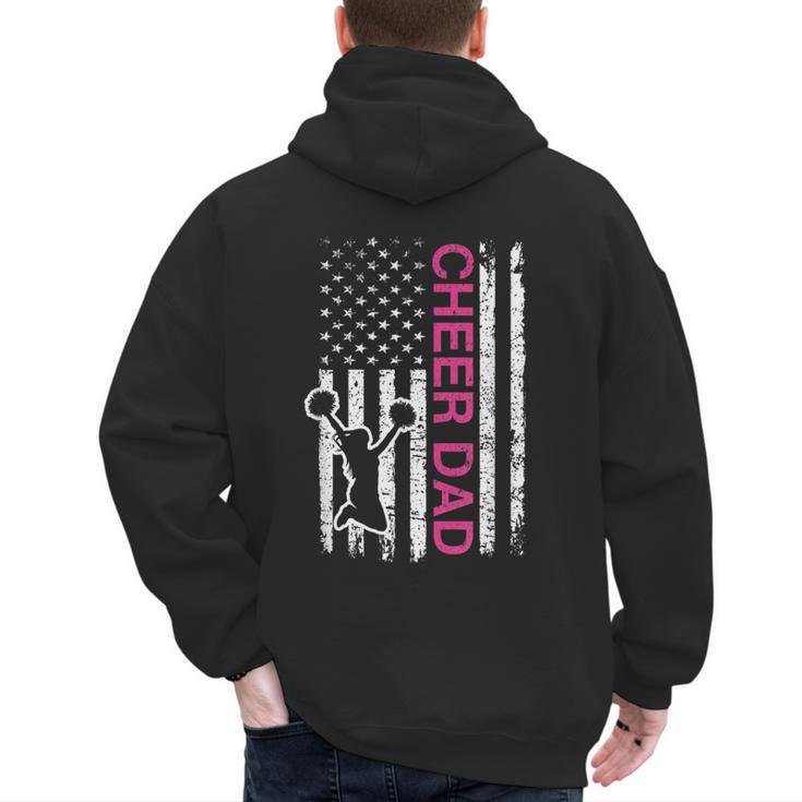 Cheer Dad Flag Pink Cheerleading Men's Hoodie Back Print