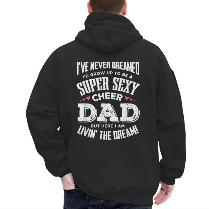 Cheerleading Dad Father Cheer Dad Men's Hoodie Back Print