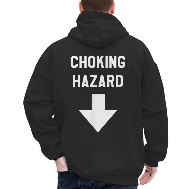 Choking Hazard Adult Dad Joke Men's Hoodie Back Print