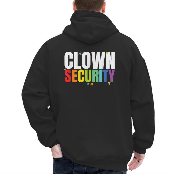Clown Security Halloween Dad Mom Costume Men's Hoodie Back Print