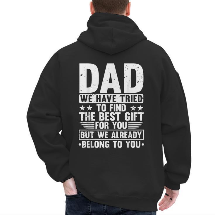 Cool Dad Art For Father Dad Stepfather From Son Daughter Men's Hoodie Back Print