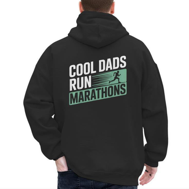 Cool Dads Run Marathons Marathon Running Runner Men's Hoodie Back Print