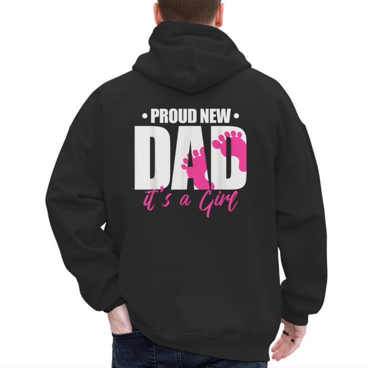 Cool Parent Apparel Proud New Dad It's A Girl Classic Fit Short Sleeve Crew Neck T-Shirt Small Men's Hoodie Back Print