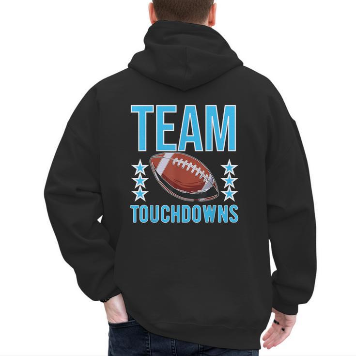 Cute Team Touchdowns Gender Reveal For Mom And Dad Men's Hoodie Back Print