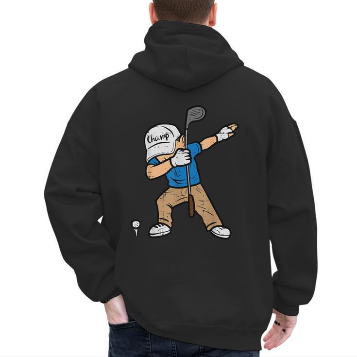 Dabbing Golfer Golfing Golfer Dad Men Boys Kids Youth Men's Hoodie Back Print