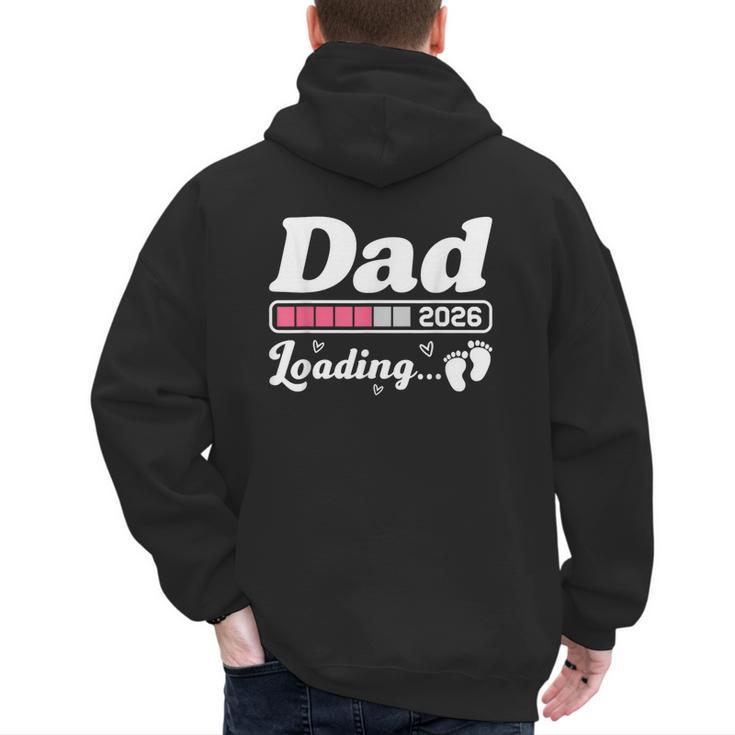 Dad To Be 2026 Loading Pink Pregnancy Reveal New Dad Daddy Men's Hoodie Back Print