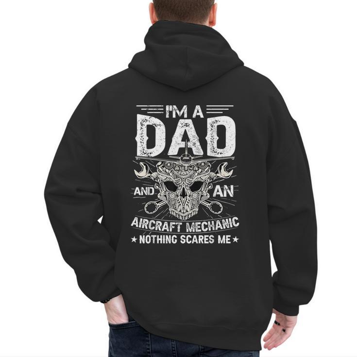 Dad Airplane Plane Aviation Aircraft Mechanic Men's Hoodie Back Print