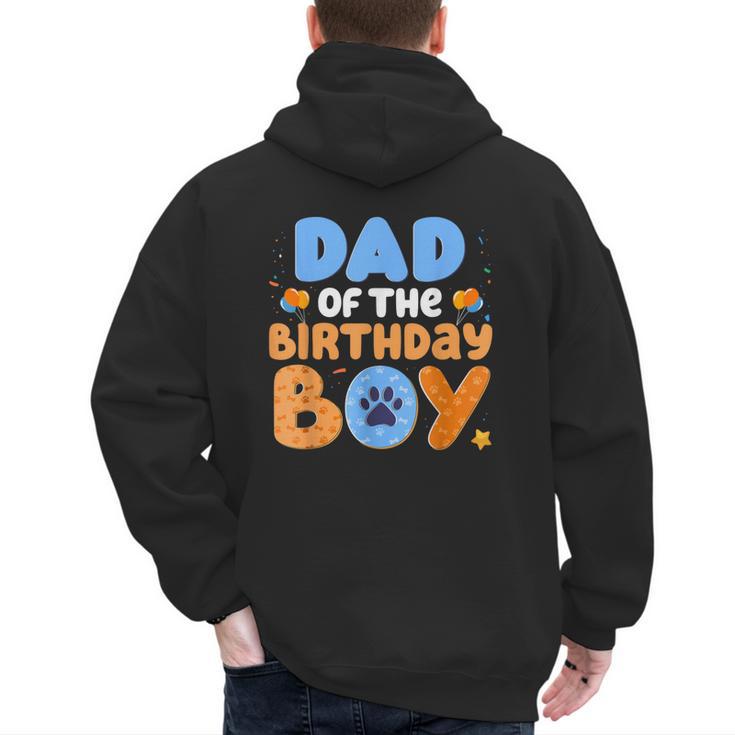 Dad Of The Birthday Boy Dog Lover Family Matching Men's Hoodie Back Print