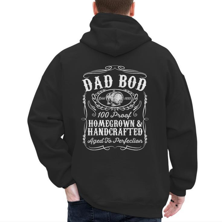 Dad BOD Whiskey Bourbon Lover For Dad Men's Hoodie Back Print