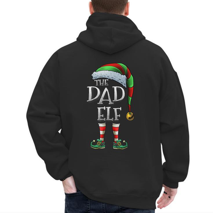 The Dad Elf Shirt Matching Family Dad Christmas Elf Men's Hoodie Back Print